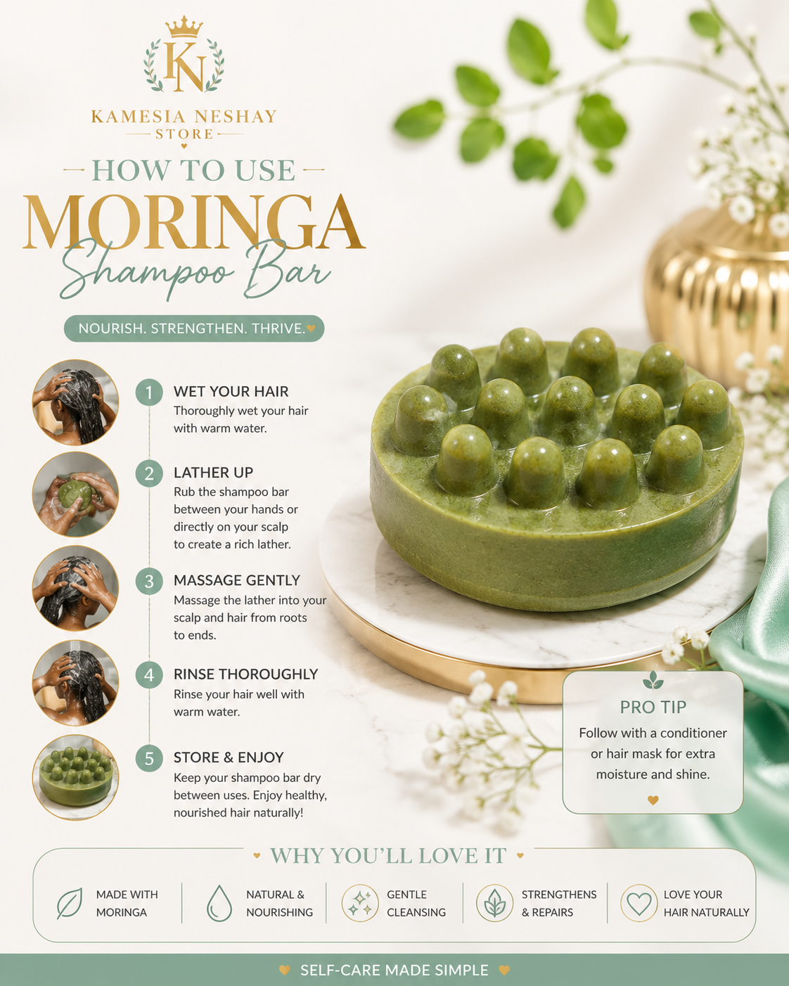 Moringa Shampoo Bar