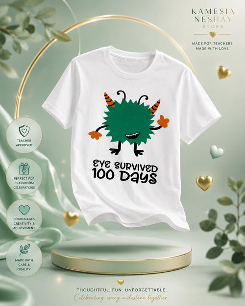 Eye Survived 100 Days of School Shirt